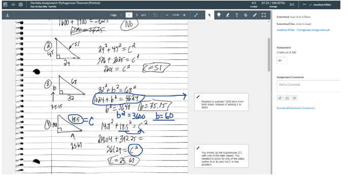 How to use Canvas SpeedGrader to grade handwritten work